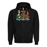 Black merry christmas y'all christmas trees Zipper Hoodie - CowhideDigitalArt