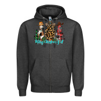Charcoal Heather merry christmas y'all christmas trees Zipper Hoodie - CowhideDigitalArt