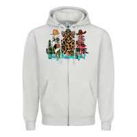 Dove Grey merry christmas y'all christmas trees Zipper Hoodie - CowhideDigitalArt
