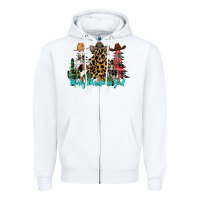 White merry christmas y'all christmas trees Zipper Hoodie - CowhideDigitalArt