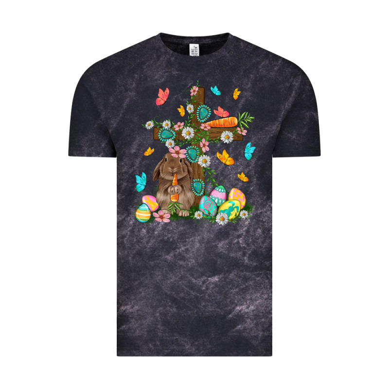 Western Rabbit With Cross Easter Day Vintage Tee by HowdyJamesFarm | Teevron