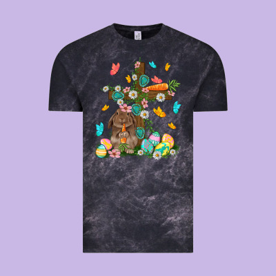 Western Rabbit With Cross Easter Day Vintage Tee Designed By Howdyjamesfarm