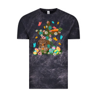 Cloud Black Western Rabbit with Cross Easter Day Vintage Tee - HowdyJamesFarm