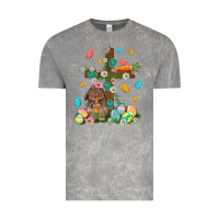 Cloud Rock Western Rabbit with Cross Easter Day Vintage Tee - HowdyJamesFarm