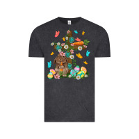 Vintage Black Western Rabbit with Cross Easter Day Vintage Tee - HowdyJamesFarm