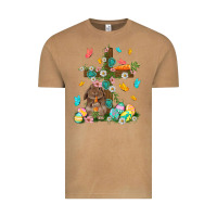 Vintage Camel Western Rabbit with Cross Easter Day Vintage Tee - HowdyJamesFarm