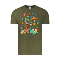 Vintage Olive Western Rabbit with Cross Easter Day Vintage Tee - HowdyJamesFarm