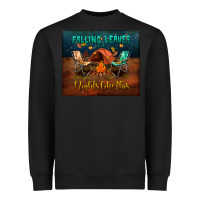 Black falling leaves and nights like this mouse pad Heavyweight Sweatshirt - BundleAndBundleShop