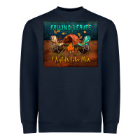 Navy falling leaves and nights like this mouse pad Heavyweight Sweatshirt - BundleAndBundleShop