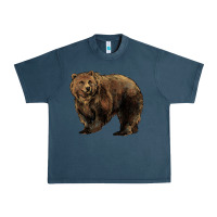 Midnight Navy Grizzly Bear Urban Heavy Tee - HowdyJamesFarm