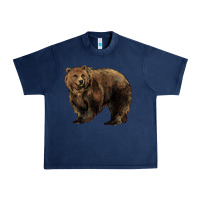 Navy Grizzly Bear Urban Heavy Tee - HowdyJamesFarm