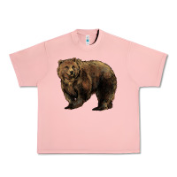 Salmon Grizzly Bear Urban Heavy Tee - HowdyJamesFarm