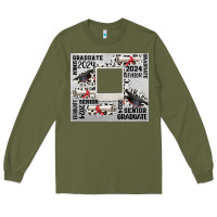 Army Green senior 2024 customizable Long Sleeve Tee - CowGirlArtShop