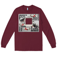 Burgundy senior 2024 customizable Long Sleeve Tee - CowGirlArtShop
