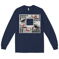 Navy senior 2024 customizable Long Sleeve Tee - CowGirlArtShop
