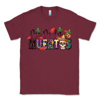 Burgundy Dia De Los Muertos Classic Tee - texasbilliewilder