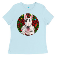Christmas Bull Terrier Ladies Tee | Teevron