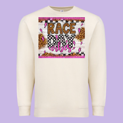 Race Day Vibes Premium Sweatshirt Designed By Artiststas