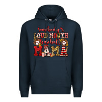 Navy somebody's loud mouth baseball mama Premium Hoodie - Jasminsmagicworld