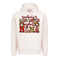 Pale Pink somebody's loud mouth baseball mama Premium Hoodie - Jasminsmagicworld