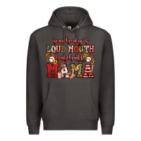 Smoke somebody's loud mouth baseball mama Premium Hoodie - Jasminsmagicworld