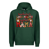Sports Green somebody's loud mouth baseball mama Premium Hoodie - Jasminsmagicworld