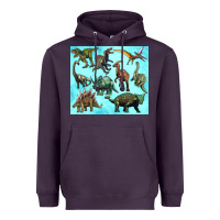 Plum dinosaurs tumbler Heavyweight Hoodie - Artiststas