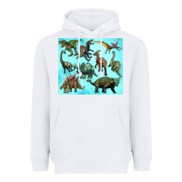 White dinosaurs tumbler Heavyweight Hoodie - Artiststas