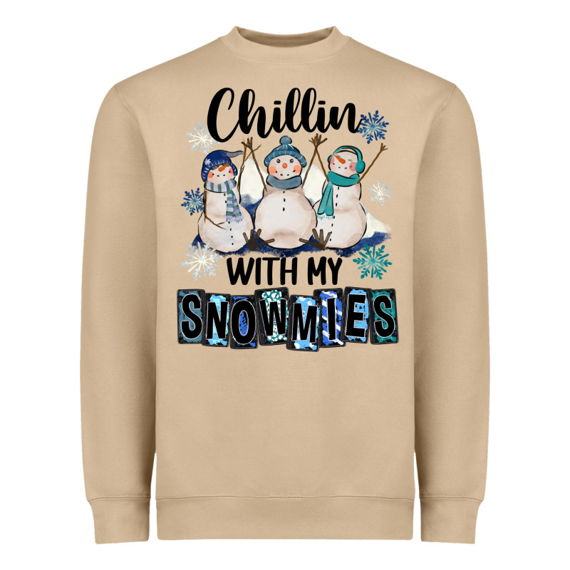 Chillin With My Snowmies Heavyweight Sweatshirt by FaDigitalArtStudio | Teevron