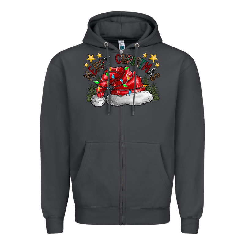 Merry Christmas Santa Zipper Hoodie by CowhideDigitalArt | Teevron