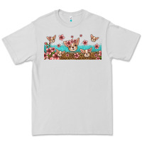 Dove Grey floral chihuahua dogs Premium Tee - Jasminsmagicworld