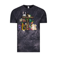 Cloud Black He is risen Easter Day Vintage Tee - HowdyJamesFarm