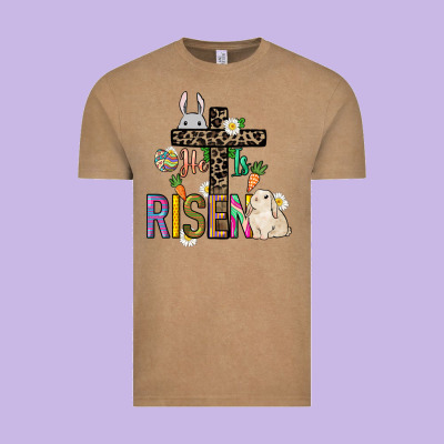 He Is Risen Easter Day Vintage Tee Designed By Howdyjamesfarm