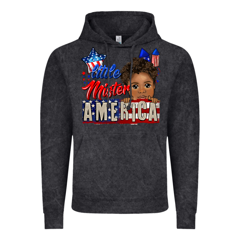 Little Mister America Black Boy Vintage Hoodie by CowGirlArtShop | Teevron