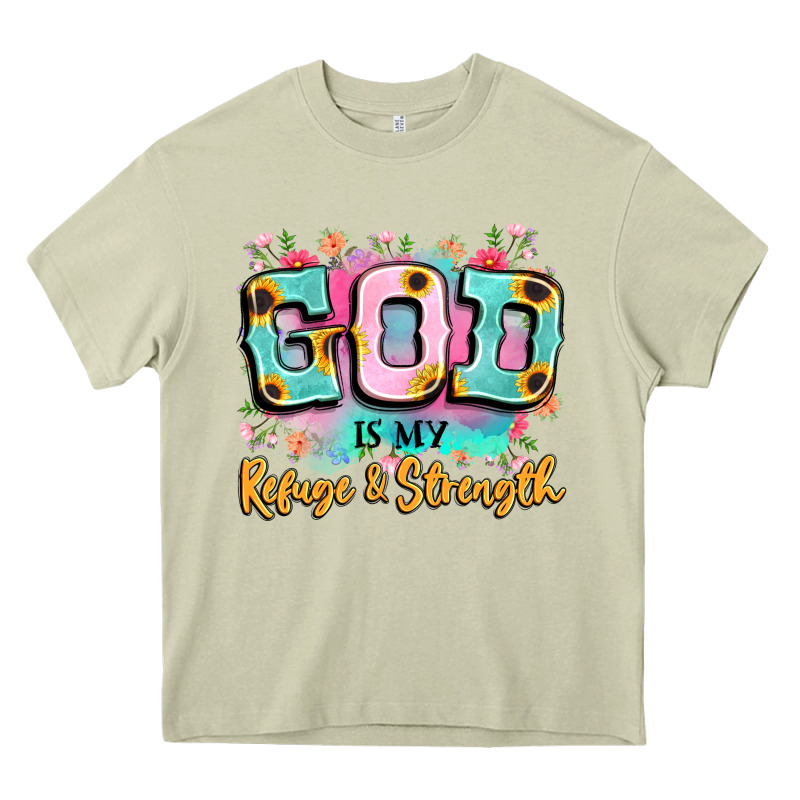 God Is My Refuge And Strength Heavy Core Tee by LillyAllenDesigns | Teevron