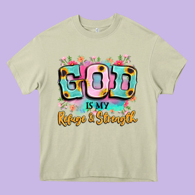 God Is My Refuge And Strength Heavy Core Tee Designed By Lillyallendesigns