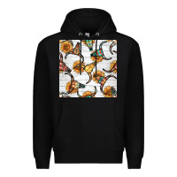 Black native american aztec seamless pattern 7 Premium Hoodie - BundleAndBundleShop