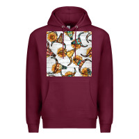 Burgundy native american aztec seamless pattern 7 Premium Hoodie - BundleAndBundleShop