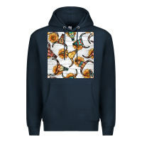 Navy native american aztec seamless pattern 7 Premium Hoodie - BundleAndBundleShop