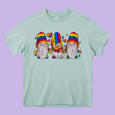 Pride Gnome Heavy Core Tee Designed By Jahusdesignshop