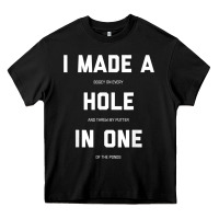 Black Funny Golf Shirts For Men Women Hole In One Golf Gag Gifts Heavy Core Tee - minhPixels