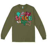Army Green Scrub life Long Sleeve Tee - CowGirlArtShop