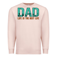 Pale Pink dad life is the best life Premium Sweatshirt - Artiststas