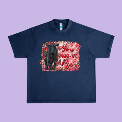 You Moo Ve  Me Black Angus Urban Heavy Tee Designed By Ranaportraitstore