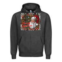 Charcoal Heather merry Christmas Zipper Hoodie - CowhideDigitalArt
