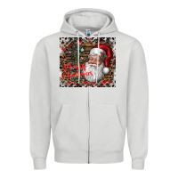 Dove Grey merry Christmas Zipper Hoodie - CowhideDigitalArt