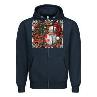 Navy merry Christmas Zipper Hoodie - CowhideDigitalArt
