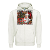 Oatmeal Heather merry Christmas Zipper Hoodie - CowhideDigitalArt