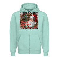 Seafoam merry Christmas Zipper Hoodie - CowhideDigitalArt