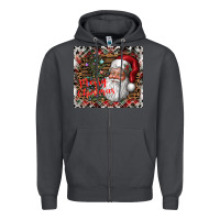 Smoke merry Christmas Zipper Hoodie - CowhideDigitalArt